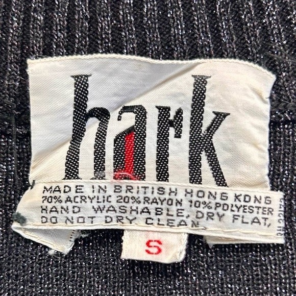 Vintage 70’s Sparkly Black Ribbed Long Sleeve Crewneck size Small - Picture 6 of 9